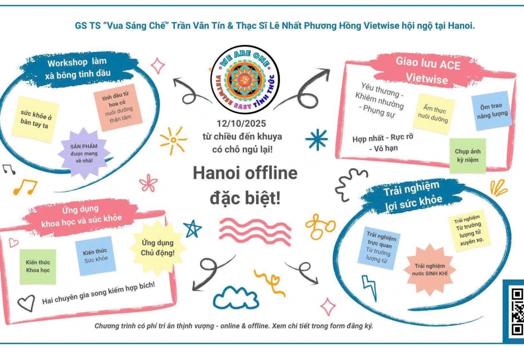BUỔI OFFLINE ĐẶC BIỆT KẾT HỢP GIỮA VIỆN KHOA VÀ CỘNG ĐỒNG VIETWISE TẠI QUỐC OAI, HÀ NỘI - SỰ KẾT NỐI GIỮA KHOA HỌC - SỨC KHOẺ - TÌNH YÊU THƯƠNG